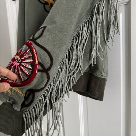 Double D Ranch Green and Pink Knit Top - Picture 3 of 5